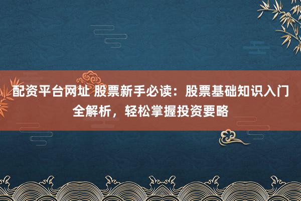 配资平台网址 股票新手必读：股票基础知识入门全解析，轻松掌握投资要略