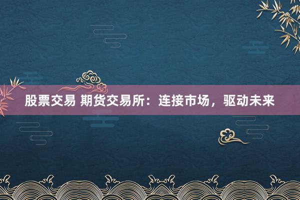 股票交易 期货交易所：连接市场，驱动未来
