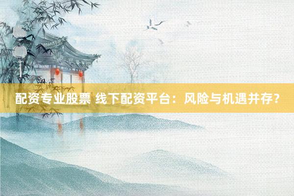配资专业股票 线下配资平台：风险与机遇并存？